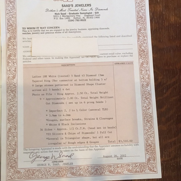 💥SOLD💥Ladies 18k White Gold Diamond Ring🎁 - Picture 2 of 9